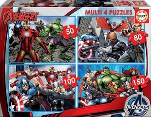 Pusle komplekt Avengers, 50/80/100/150 detaili hind ja info | Pusled | kaup24.ee