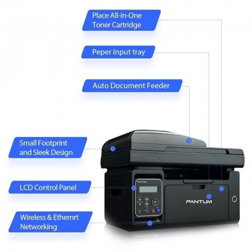 Pantum M6550NW MFP Printer / Scanner / Copier Wi-Fi hind ja info | Printerid | kaup24.ee