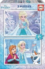 Головоломка Frozen, 2 шт. x 20 деталей цена и информация | Пазлы | kaup24.ee