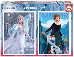 Головоломка Frozen, 2 шт. x 500 деталей цена и информация | Пазлы | kaup24.ee