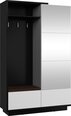 Комплект мебели для прихожей Meblocross Hybrid Hyb-16 3D, черный/ белый / коричневый