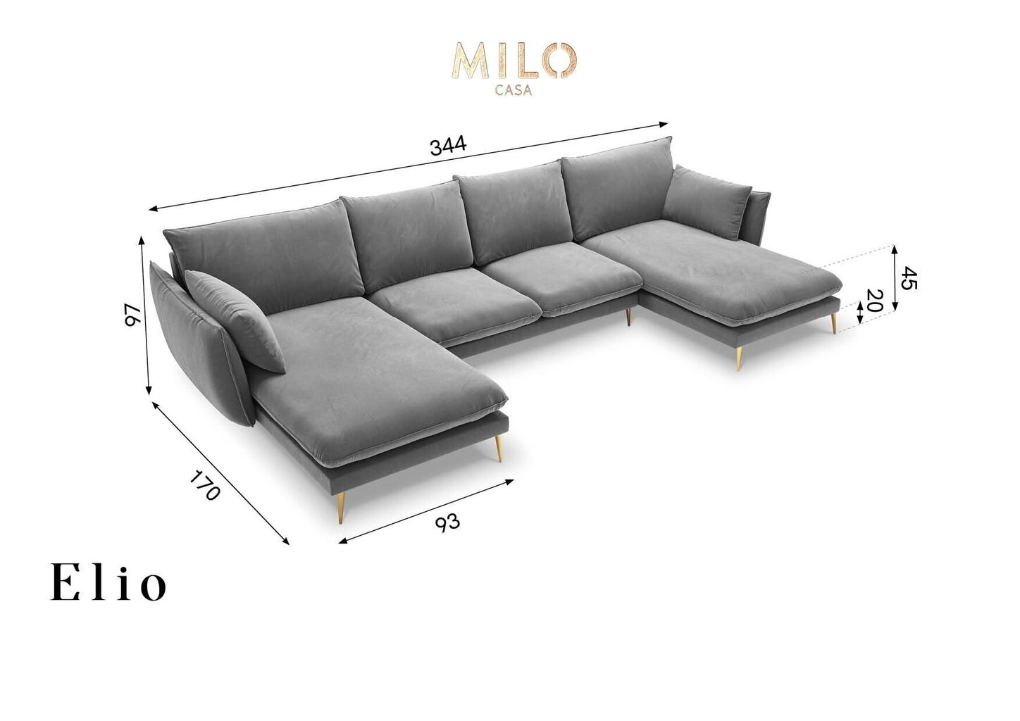 Pehme nurgadiivan Milo Casa Elio 6S-V, roheline цена и информация | Nurgadiivanid ja nurgadiivanvoodid | kaup24.ee