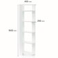 Eraldiseisev riiul Kalune Design Bookshelf 598, 45 cm, valge hind ja info | Riiulid | kaup24.ee