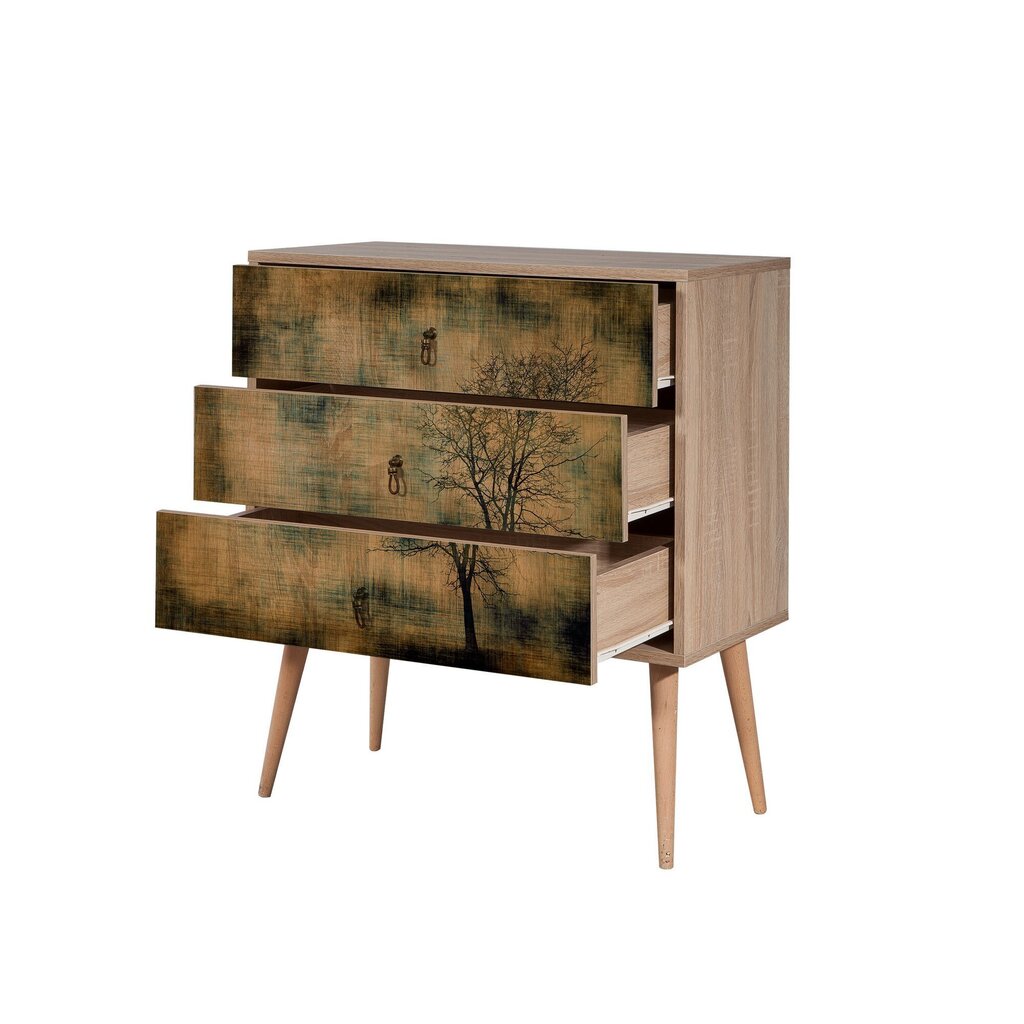 Kummut Kalune Design Dresser 3408, tamme värv/mitmevärviline hind ja info | Kummutid | kaup24.ee