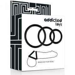 Peeniserõngaste komplekt Addicted Toys, Must hind ja info | Peeniserõngad, mansetid jne. | kaup24.ee