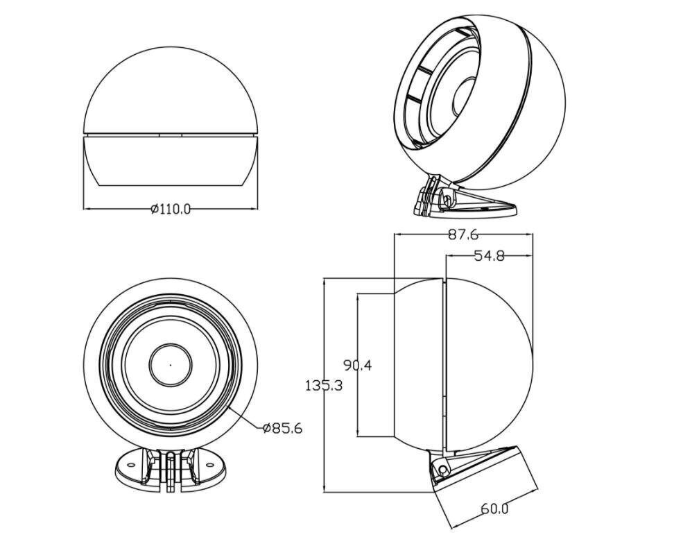 Blaupunkt Globe Loudspeaker, must цена и информация | Autokõlarid | kaup24.ee