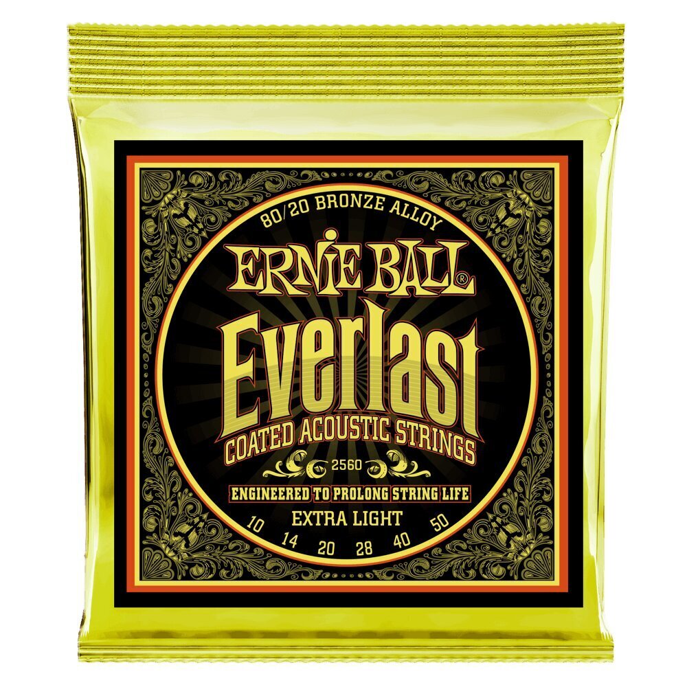 Akustilise kitarri keeled Ernie Ball Everlast Extra Light Bronze 0.010 - 0.050 hind ja info | Muusikariistade tarvikud | kaup24.ee