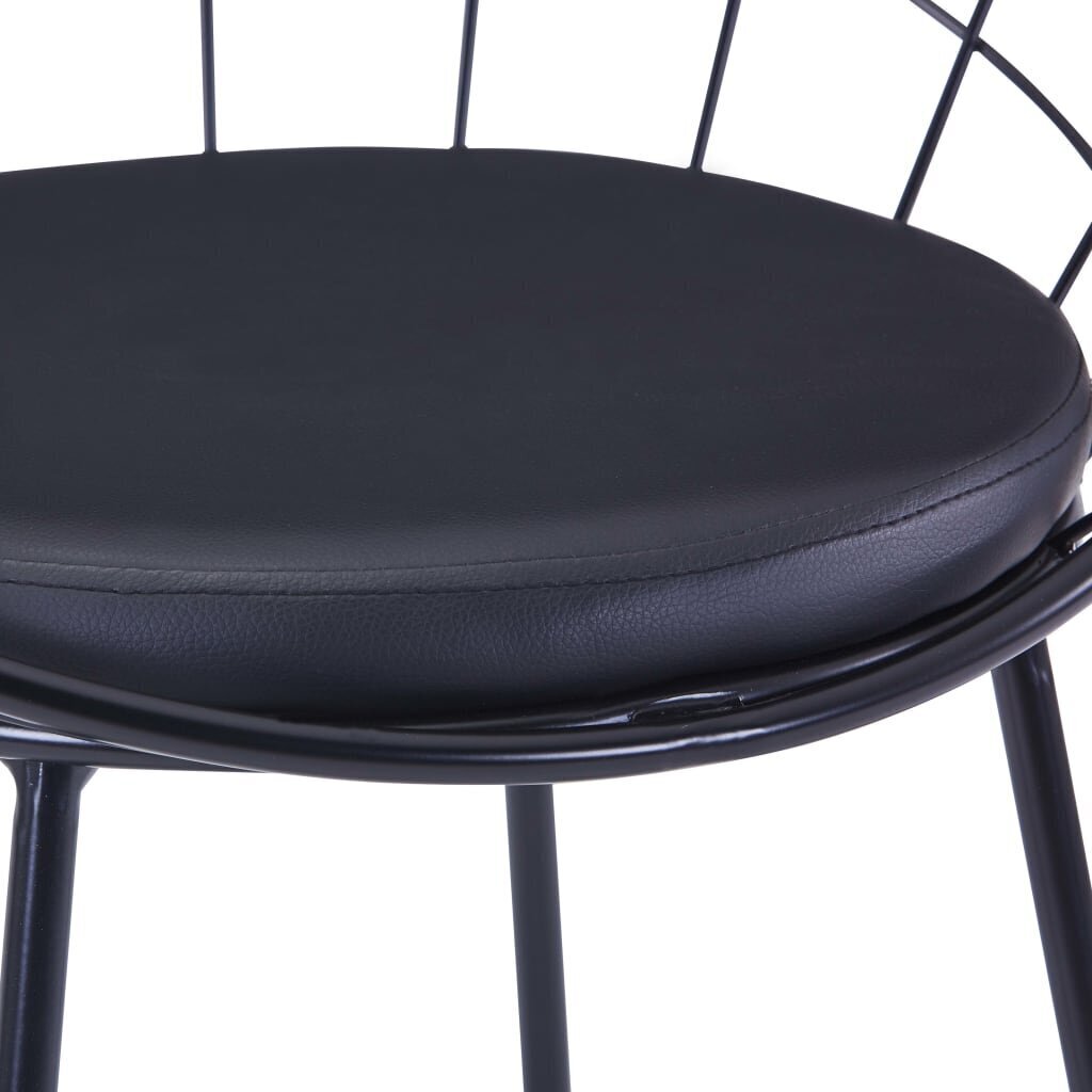 vidaXL söögitoolid kunstnahast istmetega 6 tk, must, teras hind ja info | Söögilaua toolid, köögitoolid | kaup24.ee