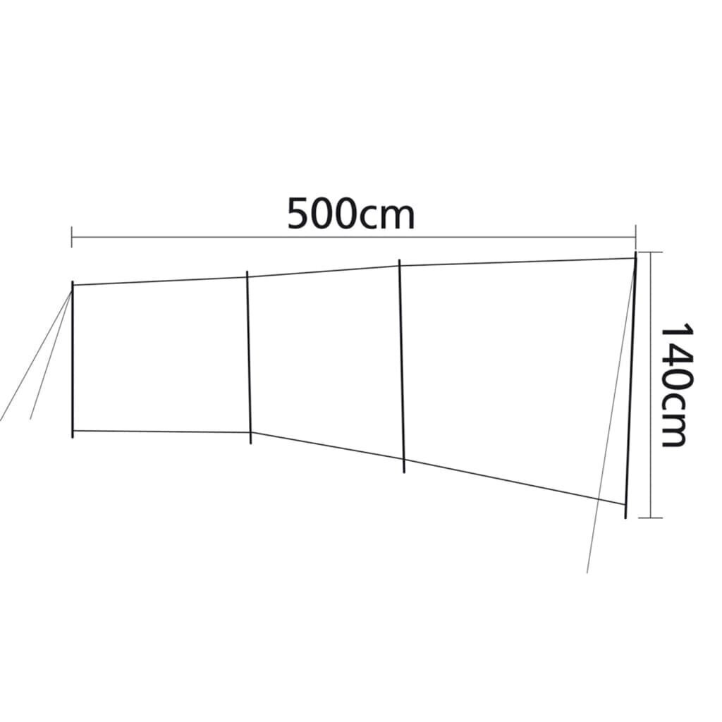 Bo-Camp tuuletõke "Popular" 500 x 140 cm, hall ja antratsiithall цена и информация | Päikesevarjud, markiisid ja alused | kaup24.ee