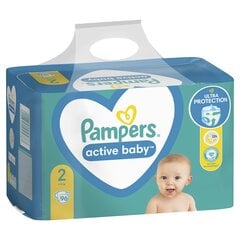 Подгузники Pampers Active Baby GP, размер 2, 4-8 кг, 96 шт. цена и информация | Пеленки | kaup24.ee