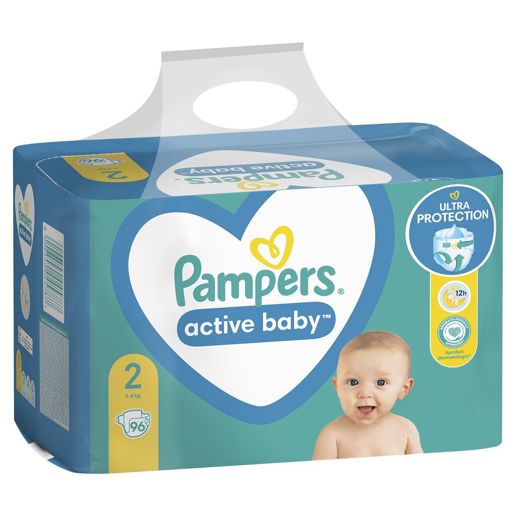 Mähkmed Pampers Active Baby GP, suurus 2, 4-8 kg, 96 tk. цена и информация | Mähkmed | kaup24.ee