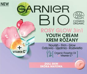 Крем для лица для кожи, потерявшей яркость Garnier Bio Rosy 3in1 женщин, 50 мл цена и информация | Кремы для лица | kaup24.ee