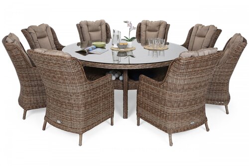 Комплект уличной мебели Bristol 180, 8+1, коричневый/бежевый цена и информация | Комплекты уличной мебели | kaup24.ee