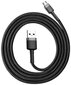 Baseus Cable USB / micro USB QC3.0 2.4A 1M black-grey (CAMKLF-BG1) hind ja info | Mobiiltelefonide kaablid | kaup24.ee