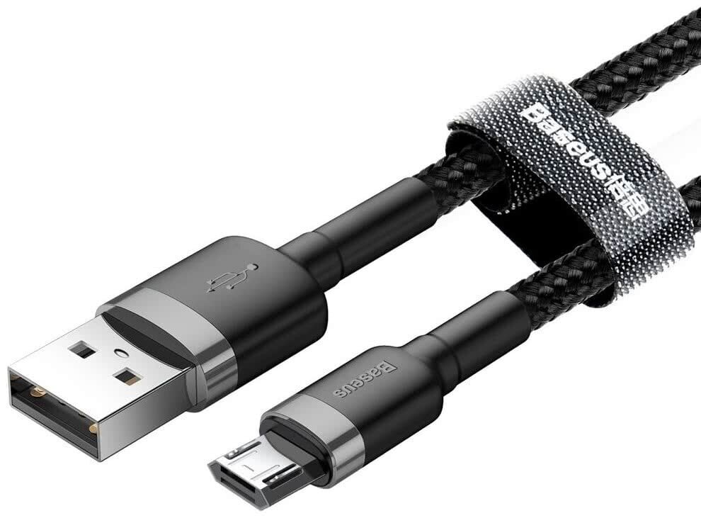 Baseus Cable USB / micro USB QC3.0 2.4A 1M black-grey (CAMKLF-BG1) цена и информация | Mobiiltelefonide kaablid | kaup24.ee
