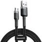 Baseus Cable USB / micro USB QC3.0 2.4A 1M black-grey (CAMKLF-BG1) цена и информация | Mobiiltelefonide kaablid | kaup24.ee