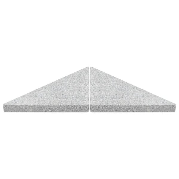 vidaXL päevavarju raskusplaadid, 4 tk, hall graniit, kolmnurk, 60 kg soodsam