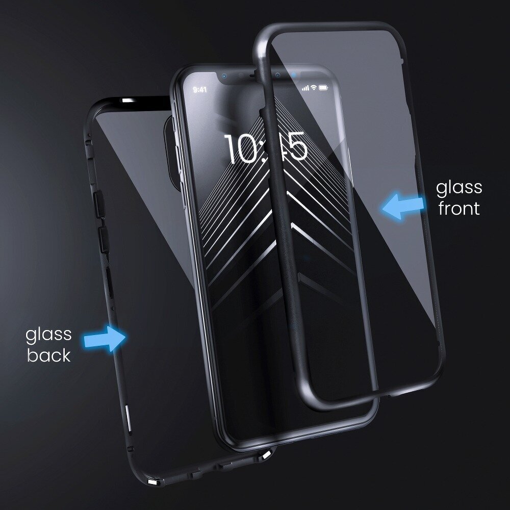 Telefoniümbris Magneto Samsung Galaxy S21 Plus, must/läbipaistev hind ja info | Telefoni kaaned, ümbrised | kaup24.ee