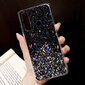 Fusion glue glitter silikoonist ümbris Samsung G998 Galaxy S21 Ultra 5G, must soodsam