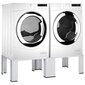 vidaXL topelt pesumasina ja kuivati alus, valge цена и информация | Vannitoakapid | kaup24.ee