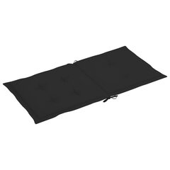 vidaXL aiatooli istmepadjad 4 tk must 100 x 50 x 3 cm цена и информация | Декоративные подушки и наволочки | kaup24.ee