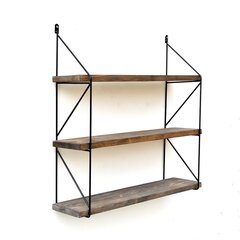 Seinariiul Kalune Design Wall Shelf 792, 55 cm, tumepruun/must hind ja info | Riiulid | kaup24.ee