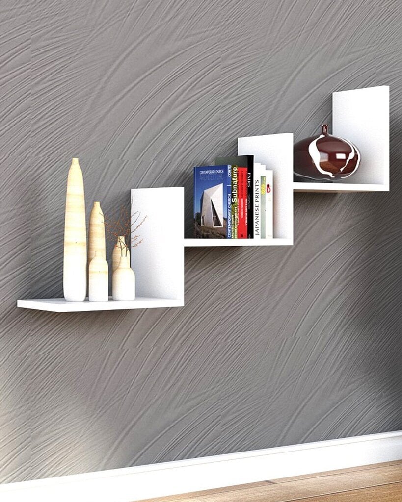 Seinariiul Kalune Design Wall Shelf 835(IV), 60 cm, valge цена и информация | Riiulid | kaup24.ee