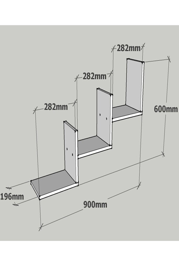 Seinariiul Kalune Design Wall Shelf 835(IV), 60 cm, valge цена и информация | Riiulid | kaup24.ee