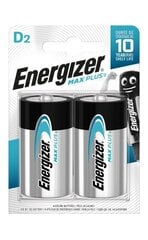 Patareid ENERGIZER MAX PLUS D 1300 LR20 1.5V B2 Alkaline 2tk цена и информация | Батарейки | kaup24.ee