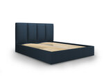 Кровать Mazzini Beds Juniper 3, 140x200 см, темно-синяя