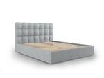 Кровать Mazzini Beds Nerin 4, 140x200 см, светло-серая