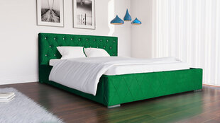 Кровать Diori 160x200 см, зеленая цена и информация | Кровати | kaup24.ee