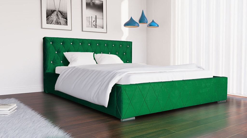 Voodi Diori 160x200 cm, roheline hind ja info | Voodid | kaup24.ee