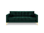Трехместный диван Cosmopolitan Design Bali, темно-зеленый/золотой