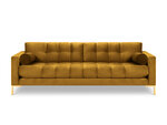 Четырехместный диван Cosmopolitan Design Bali, желтый/золотой