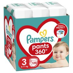 Подгузники-трусики PAMPERS Pants Mega Pack S3, 128 шт. цена и информация | Подгузники | kaup24.ee