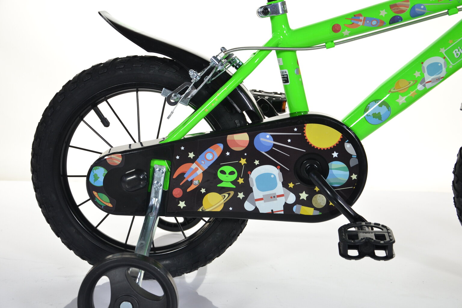 Laste jalgratas Bimbo Bike 14" Boy Cosmos, roheline hind ja info | Jalgrattad | kaup24.ee