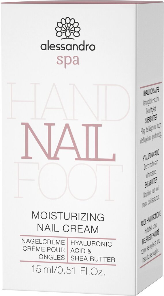 alessandro SPA Moisturizing Nail Cream - sügavniisutav küünekreem, 15ml hind ja info | Küünelakid, küünetugevdajad | kaup24.ee