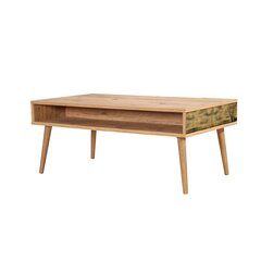 Кофейный столик Kalune Design 869, коричневый/зеленый цена и информация | Журнальные столики | kaup24.ee