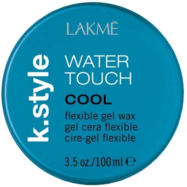 Elastne fikseeriv juuksevaha Lakme K.style Water Touch Cool Flexible Gel Wax, 100 ml hind ja info | Viimistlusvahendid juustele | kaup24.ee