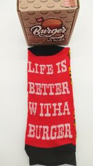 Носки для мужчин в подарочной коробке Burger socks, Life is better with a burger цена и информация | Мужские носки | kaup24.ee