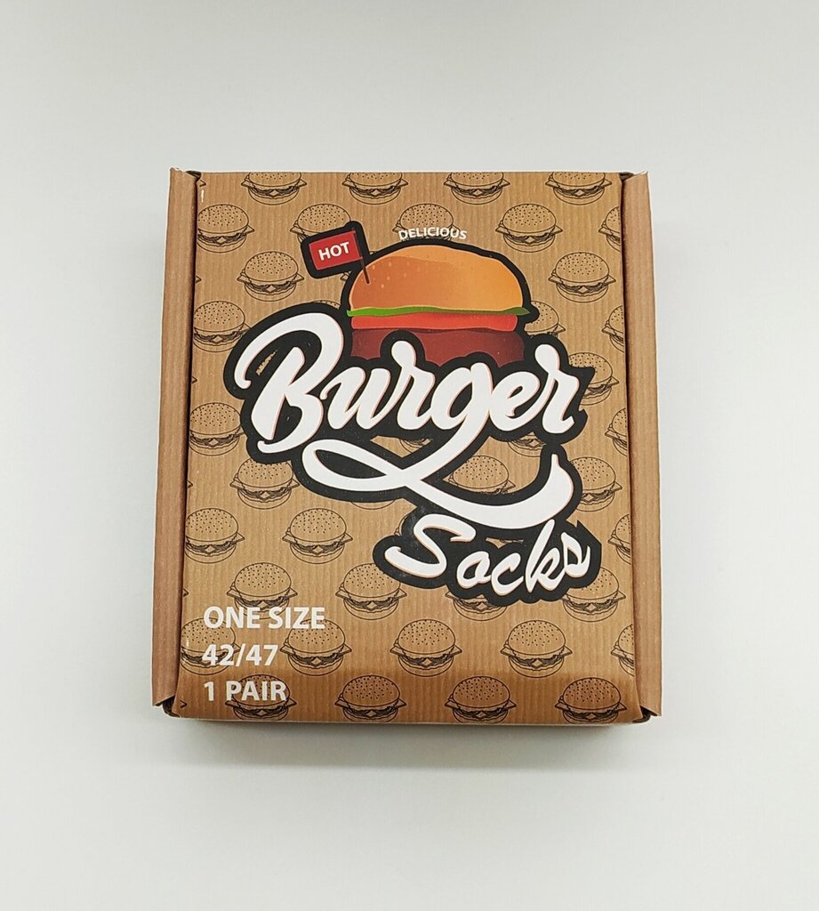 Meeste sokid Burger socks, Good food is good mood hind ja info | Meeste sokid | kaup24.ee