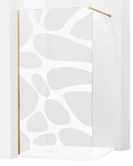 Стенка для душа Mexen Kioto, gold/узорчатое стекло 70,80,90,100,110,120x200 см цена и информация | Душевые двери и стены | kaup24.ee