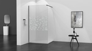 Dušisein Mexen Kioto, black/mustriga klaas 70,80,90,100,110,120x200 cm hind ja info | Dušikabiinide uksed ja seinad | kaup24.ee