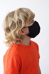 Черная многоразовая маска для детей 5-12 лет, 1шт. цена и информация | Аптечки | kaup24.ee
