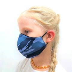 Детская многоразовая маска для лица, черная, синяя, зеленая (набор из 3 шт.) цена и информация | Аптечки | kaup24.ee