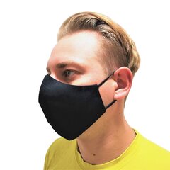 Must korduvkasutatav mask, 1 tk, 100% puuvill hind ja info | Esmaabi | kaup24.ee