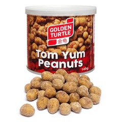 Maapähklid koos TOM YUM, Tom Yum Peanuts, Golden Turtle Brand, 140g hind ja info | Pähklid, seemned, kuivatatud puuviljad | kaup24.ee