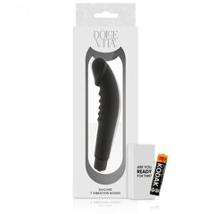 Dolce Vita Realistic Pleasure Black Silicone hind ja info | Vibraatorid | kaup24.ee