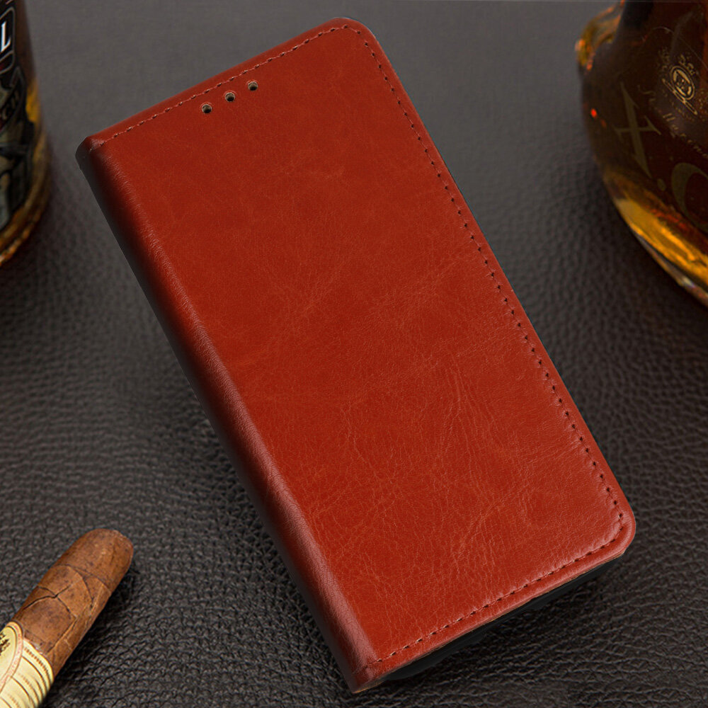 Telefoniümbris Leather book Xiaomi Mi 10T Lite, pruun hind ja info | Telefoni kaaned, ümbrised | kaup24.ee